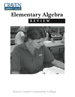 Elementary Algebra - Craven Community College