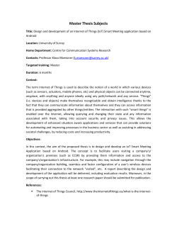 Master Thesis Subjects