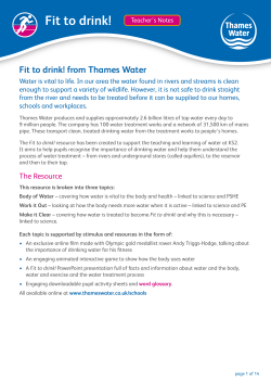 Fit to drink! - Thames Water