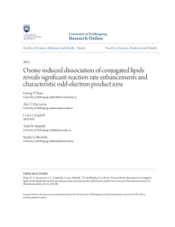 Ozone-induced dissociation of conjugated lipids