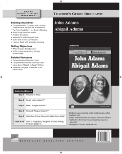 John Adams, Abigail Adams TG