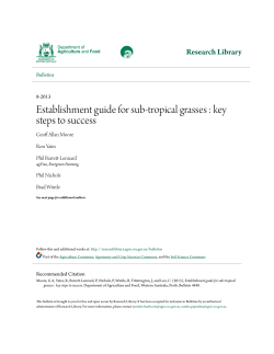 Establishment guide for sub-tropical grasses