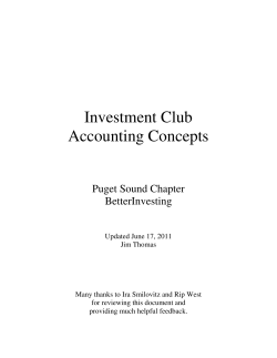 Club Accounting Concepts