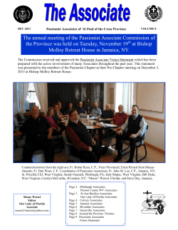 The annual meeting of the Passionist Associate