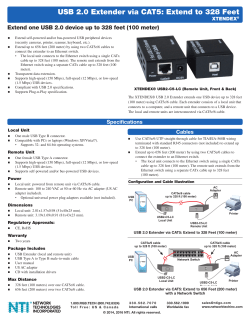 Extend one USB 2.0 device up to 328 feet (100 meter)