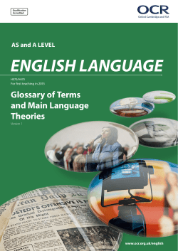 Glossary of terms and main language theories