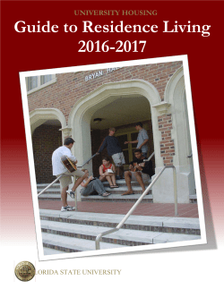 Guide to Residence Living - FSU housing