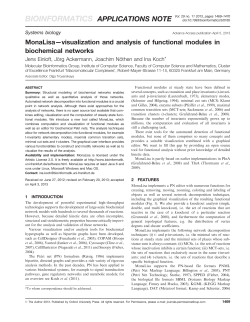 MonaLisa&mdash;visualization and analysis of functional modules in