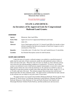 STATE LAND OFFICE - Minnesota Historical Society