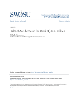 Tales of Anti-heroes in the Work of JRR Tolkien