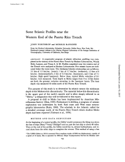 Some Seismic Profiles near the Western End of the Puerto Rico