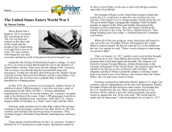 The United States Enters World War I