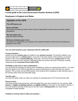 A brief guide to the Local Government Pension Scheme