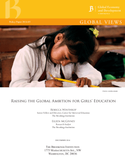 Second Generation Girls` Education Priorities