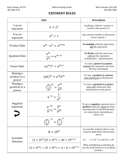 Exponential Rules