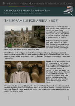 THE SCRAMBLE FOR AFRICA (1873)
