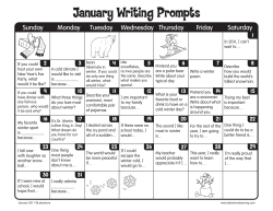 January Writing Prompts