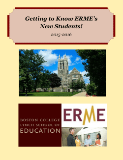 2015 Getting to Know ERME`s New Students