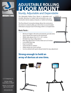 Adjustable Rolling Floor Mount Sale Sheet