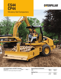 CS44 and CP44 Vibratory Soil Compactors - Specalog