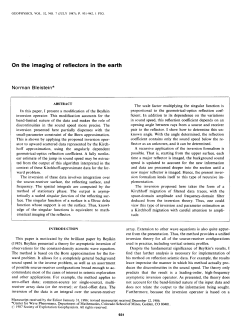 On the imaging of reflectors in the earth