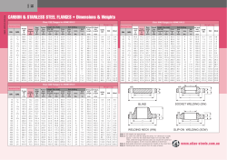 Carbon Steel Pipe Flanges - Dimensions and Weights