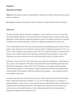 Chapter 6 Character in cinema