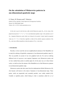 On the calculation of Misiurewicz patterns in one