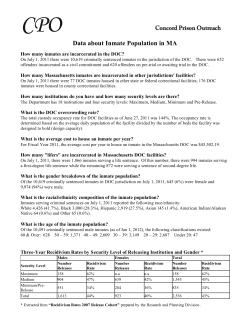 Inmate Fact Sheet - Concord Prison Outreach