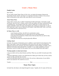 Grade 1, Theme Three