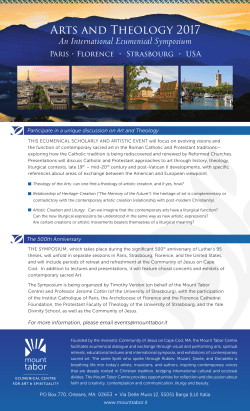 Symposium2017 - Mount Tabor | Ecumenical Centre for Art