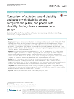 Comparison of attitudes toward disability and people with disability