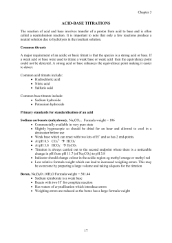 acid-base titrations