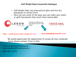 Golf Wright Sales Corporate Catalogue