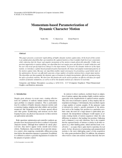 Momentum-based Parameterization of Dynamic Character