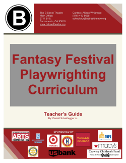 Fantasy Festival Playwrighting Curriculum