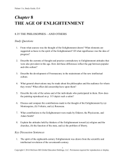 Chapter 8 THE AGE OF ENLIGHTENMENT