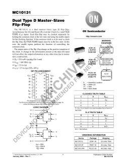 MC10131 Dual Type D Master-Slave Flip-Flop