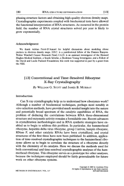 180 RNA STRUCTURE DETERMINATION [13] phasing structure