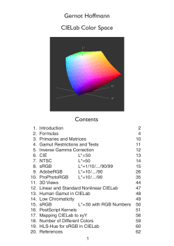 Gernot Hoffmann Contents CIELab Color Space