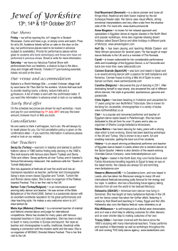 Teacher list - Jewel of Yorkshire