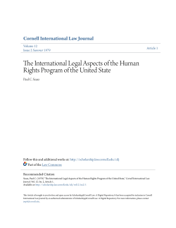 The International Legal Aspects of the Human Rights Program of the