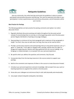 Netiquette Guidelines