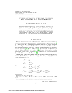 DIVIDED DIFFERENCES OF INVERSE FUNCTIONS AND