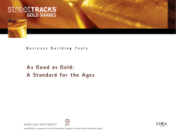 As Good as Gold - SPDR Gold Shares