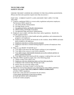 tech theatre safety exam