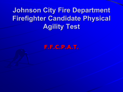 JC Firefighter Candidate Physical Agility Test
