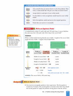 2 Write an Algebraic Model