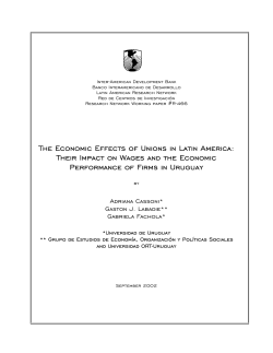 The Economic Effects of Unions in Latin America: Their Impact on
