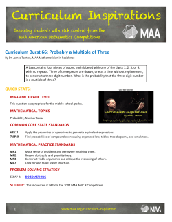 Probably a Multiple of Three - Mathematical Association of America